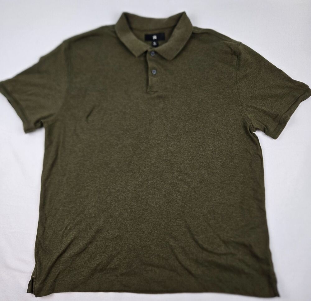 NWOT Banana Republic Polo Shirt Men’s XL Olive Green 100% Cotton Short Sleeve